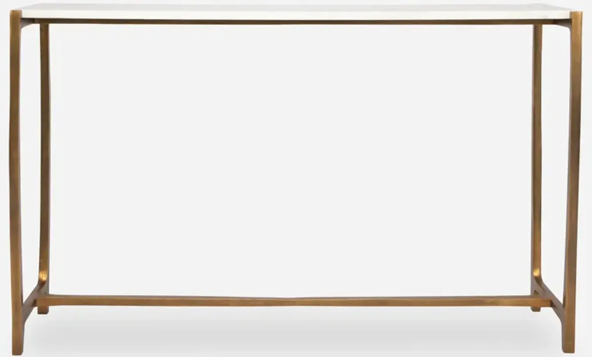 Affinity White Marble Console Table