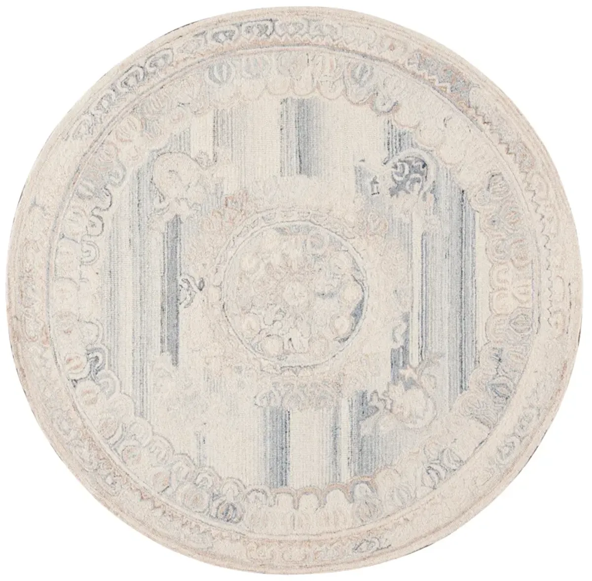 AUBUSSON Hand Tufted 6' x 6' Round area rug