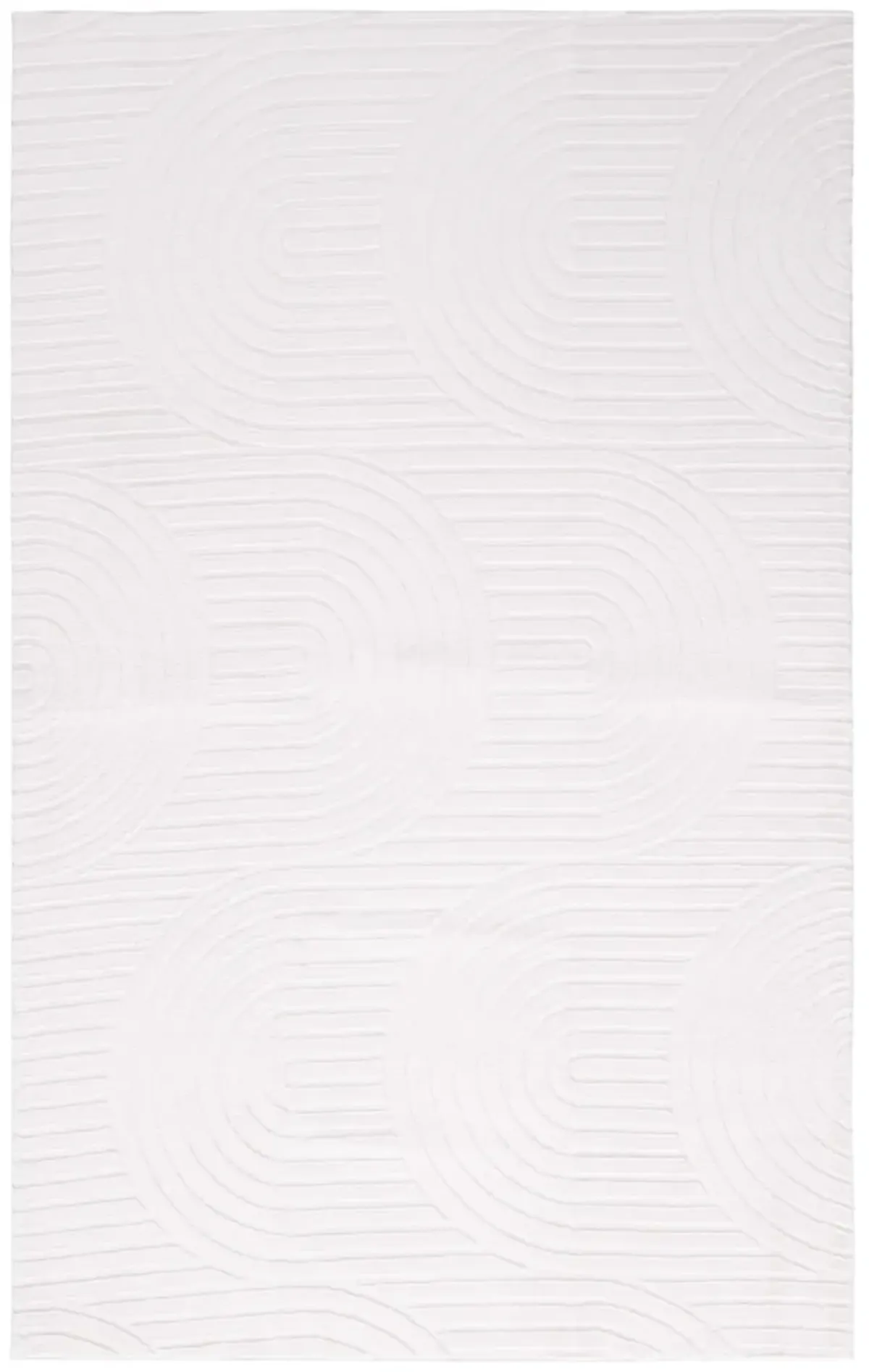 FAUX FUR RUG 878 IVORY 5' x 7' Medium Rectangle Rug