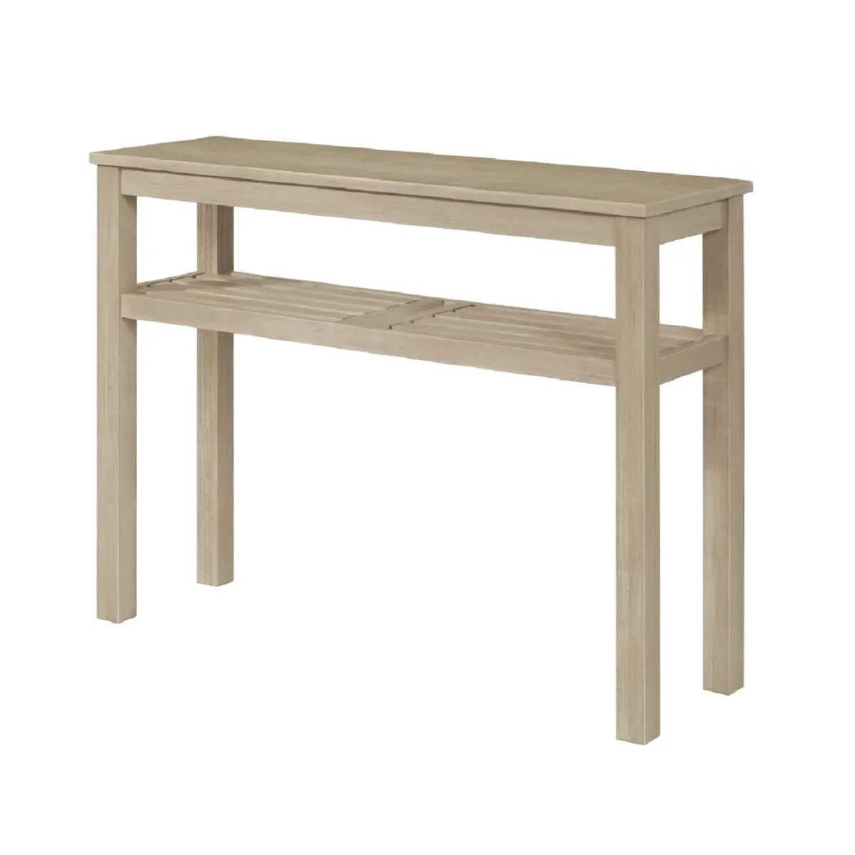 Tiburon Console Table w/ Shelf, Drifted Sand 