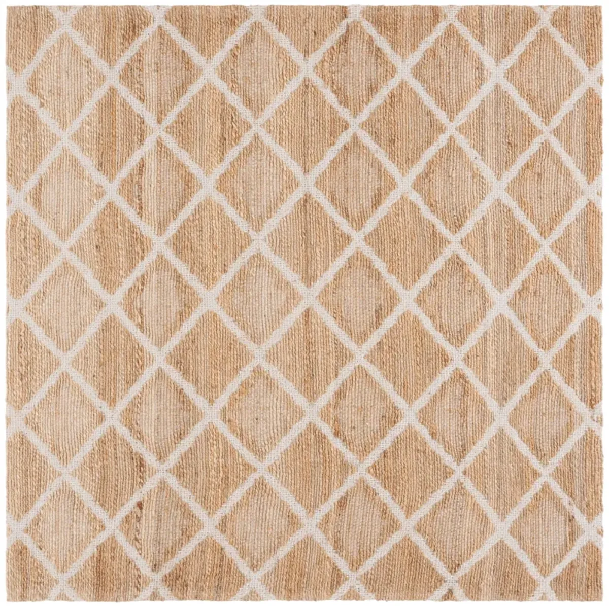 NATURAL FIBER Hand loomed 6'-6' x 6'-6' Square area rug