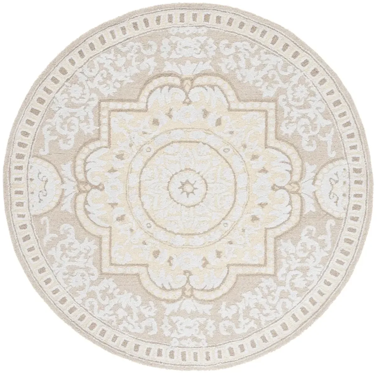 ABSTRACT Hand Tufted 6' x 6' Round area rug