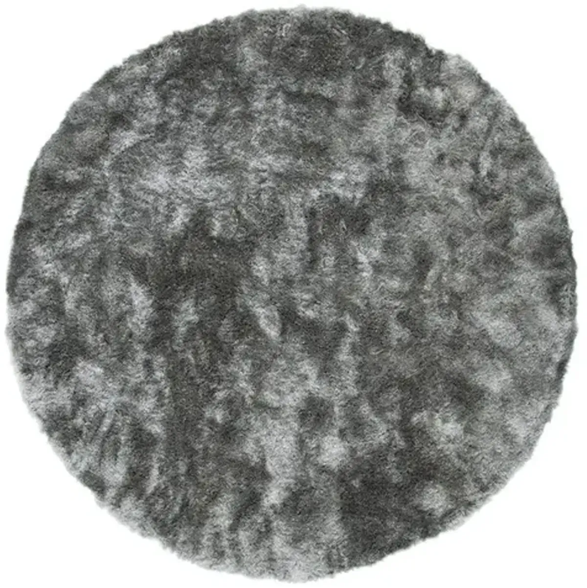 PARIS SHAG 512 Grey 7' X 7' Round Round Rug