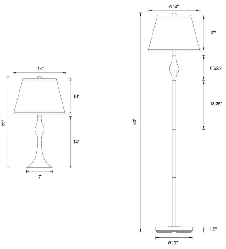 Griffin 3-piece Slender Lamp Set Brushed Nickel