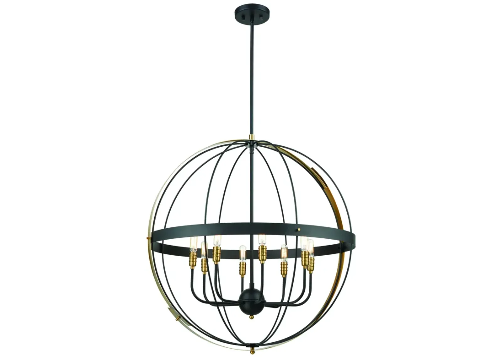 Caldwell 32" Wide 8-Light Chandelier - Matte Black