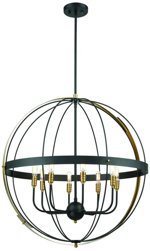 Caldwell 32" Wide 8-Light Chandelier - Matte Black