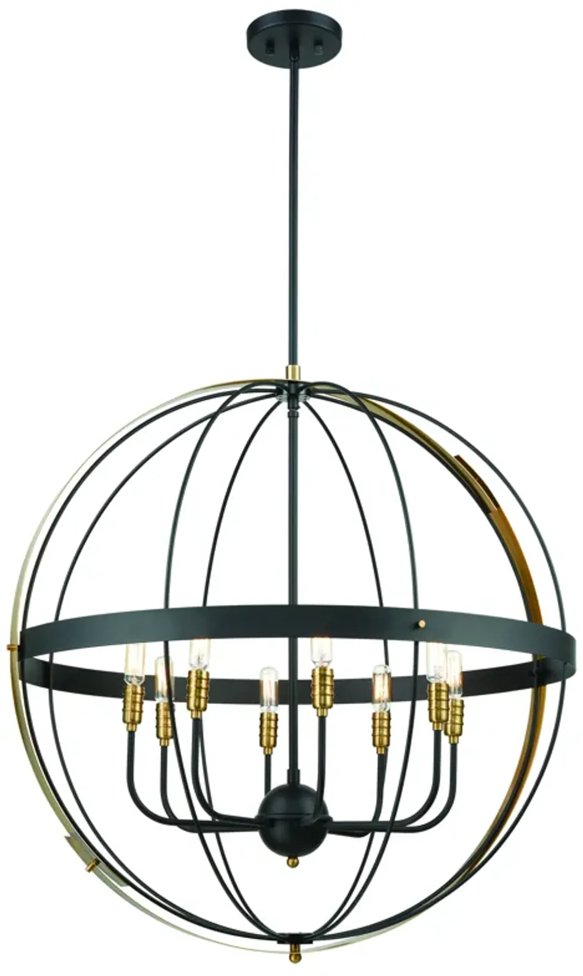 Caldwell 32" Wide 8-Light Chandelier - Matte Black