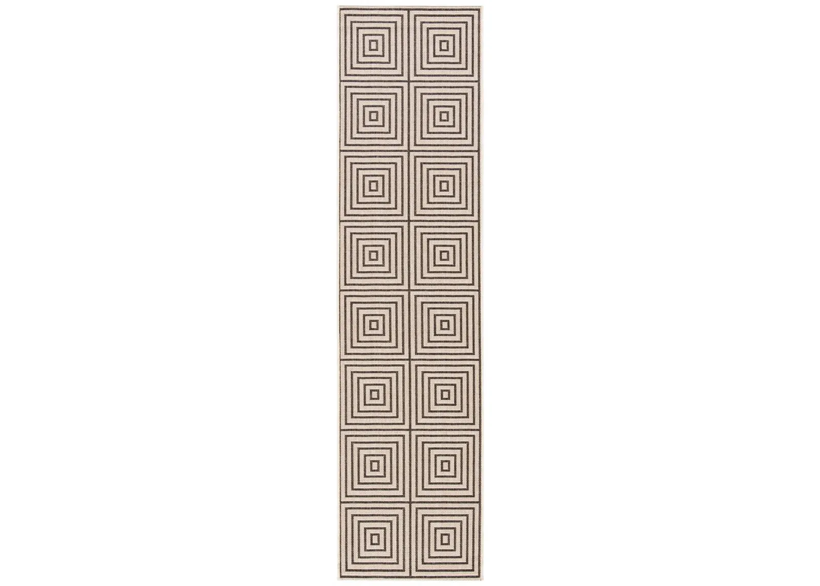 BEACH HOUSE 123 Brown 2'-2' X 12' Runner Rug