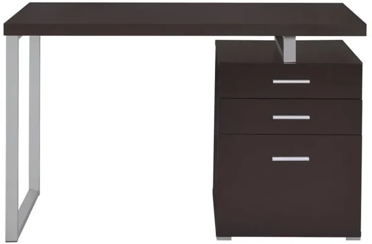 Brennan 3-drawer Office Desk Cappuccino