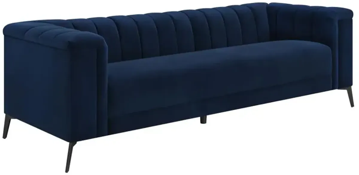 Chalet 2-piece Tuxedo Arm Living Room Set Blue