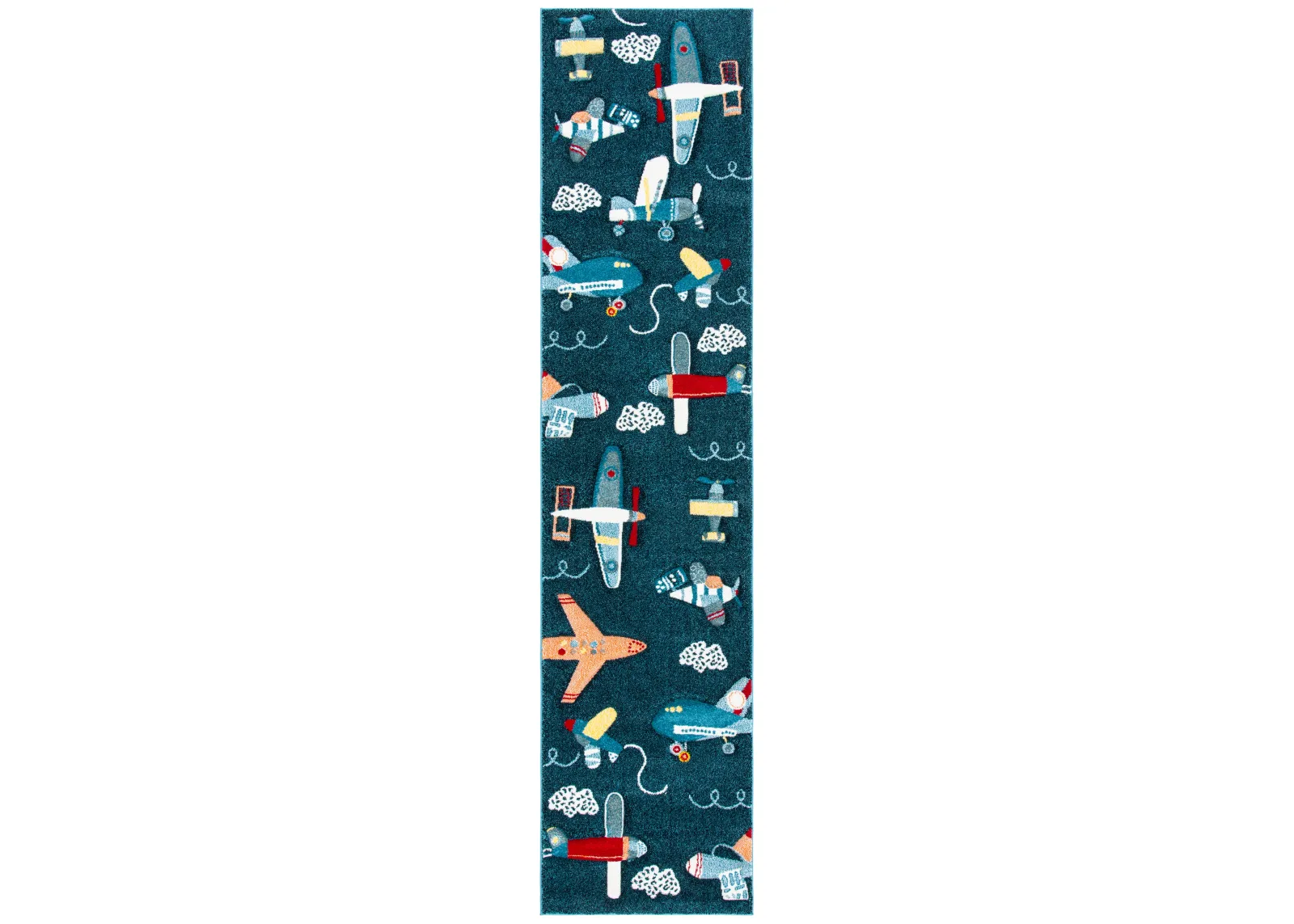 CAROUSEL KIDS 167 NAVY  2'-3' x 12' Runner Rug