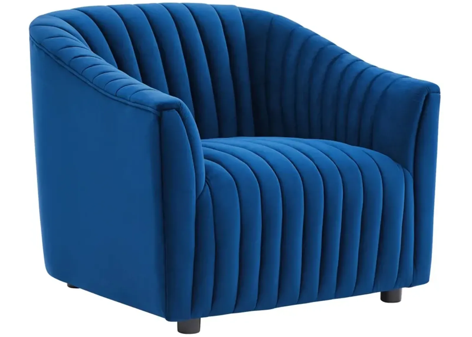 Announce Performance Velvet Channel Tufted Armchair