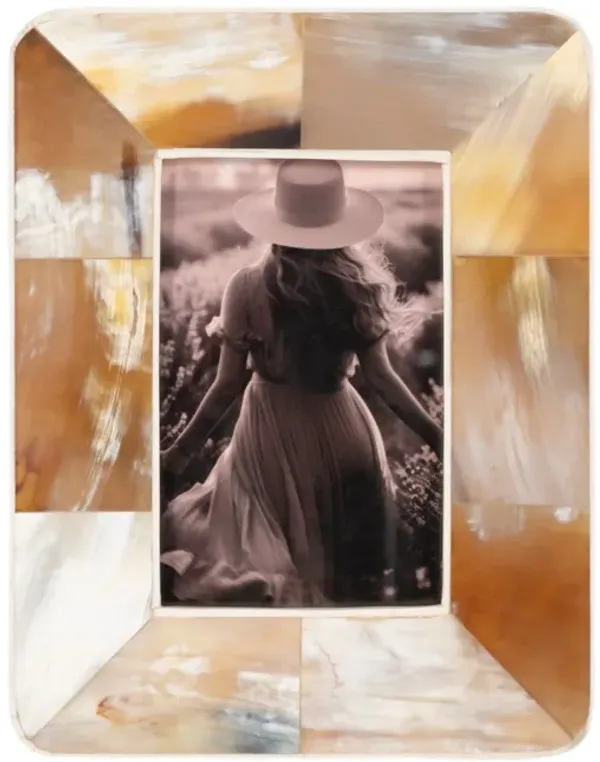 Curved Edge Horn Photo Frame