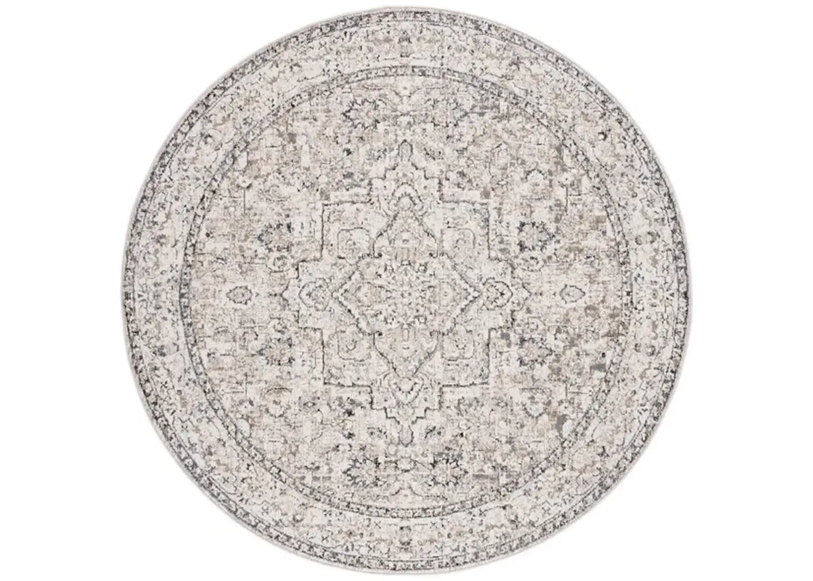 VIVALDI 595 Grey  6'-7' X 6'-7' Round Round Rug