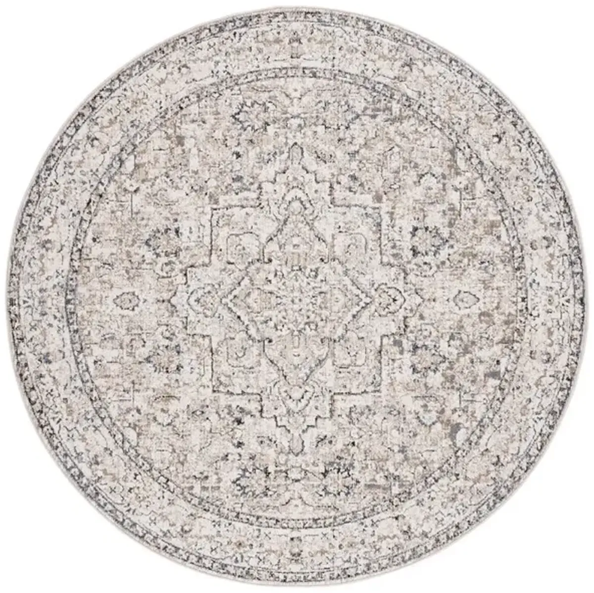 VIVALDI 595 Grey  6'-7' X 6'-7' Round Round Rug