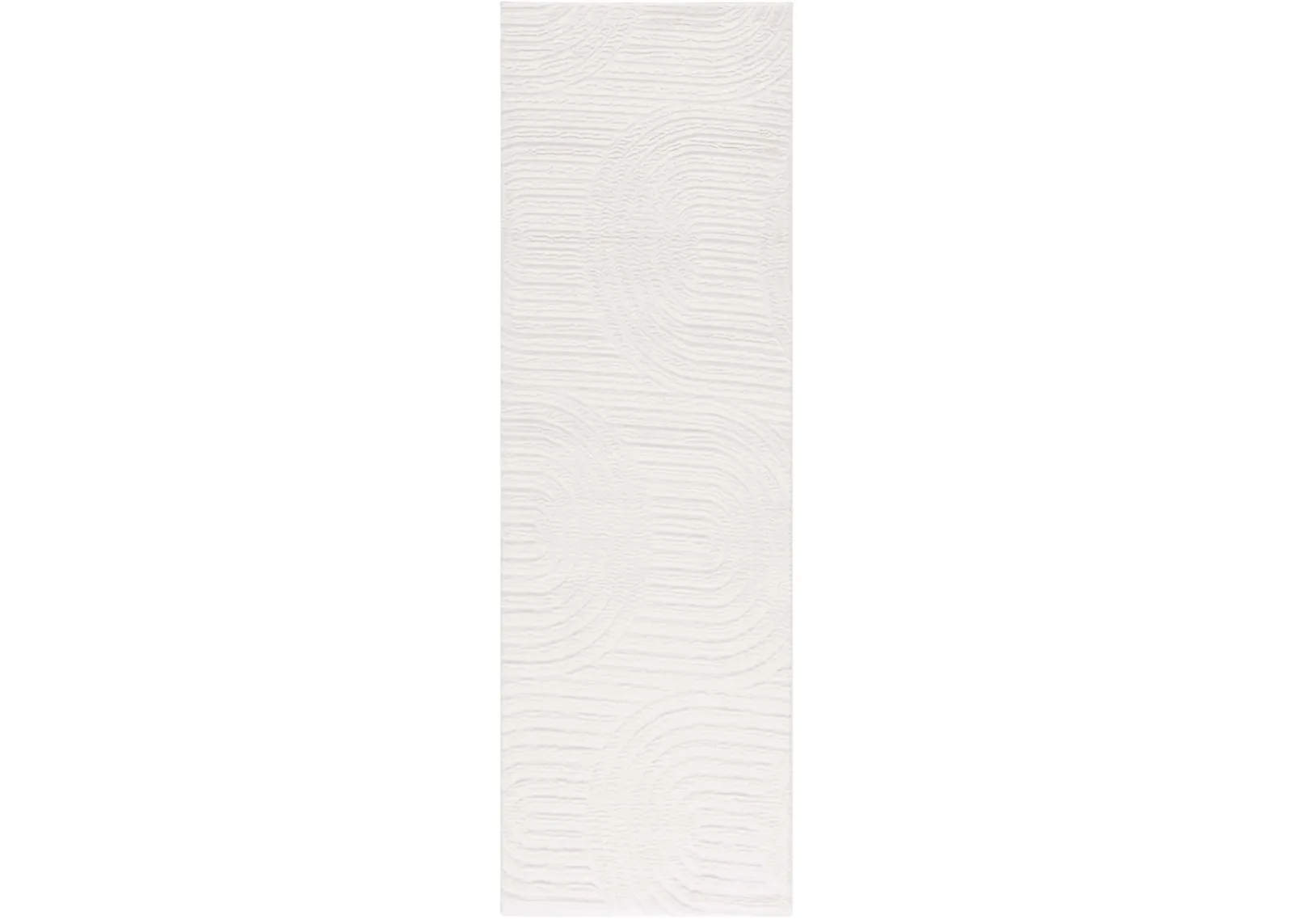 FAUX FUR RUG 878 IVORY 2'-6' x 8' Runner Rug