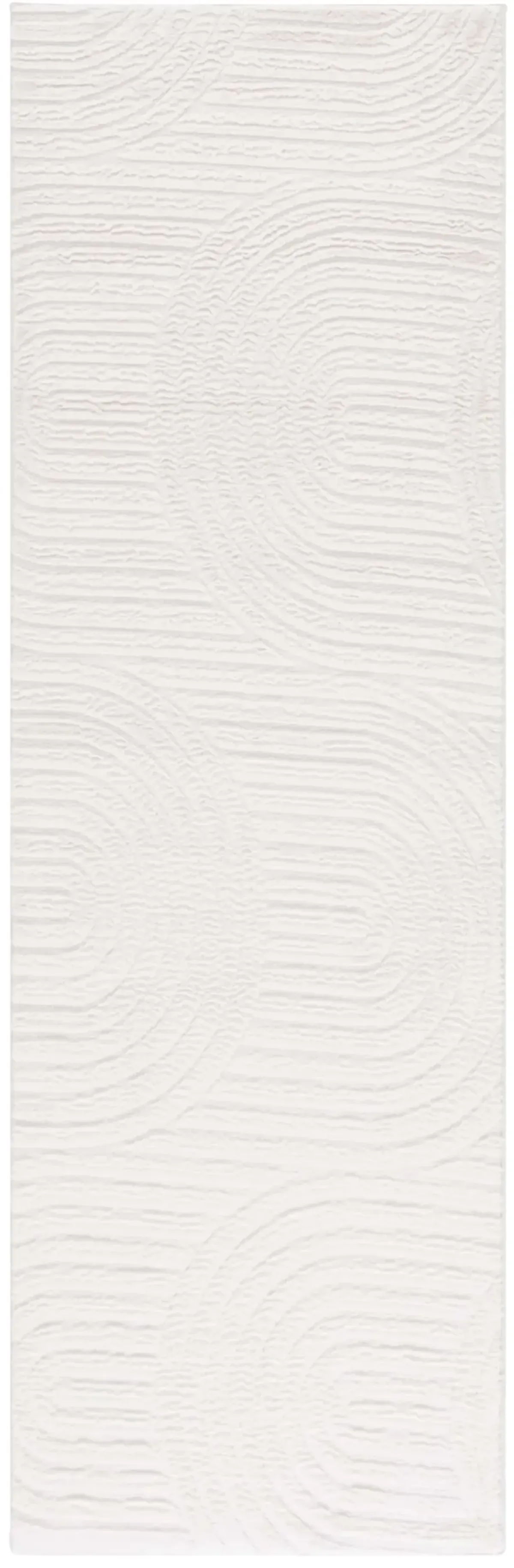 FAUX FUR RUG 878 IVORY 2'-6' x 8' Runner Rug