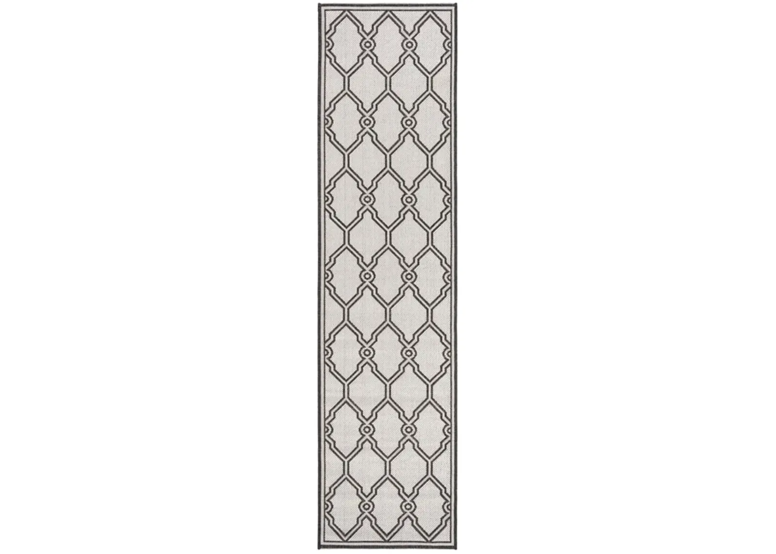 LINDEN 124 Collection LND124A-28 Light Grey / Charcoal 2'-2" X 8'