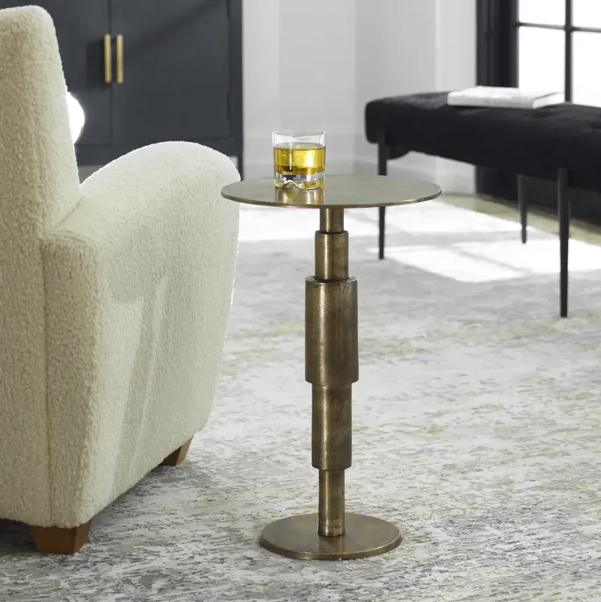 Descend Gold Accent Table