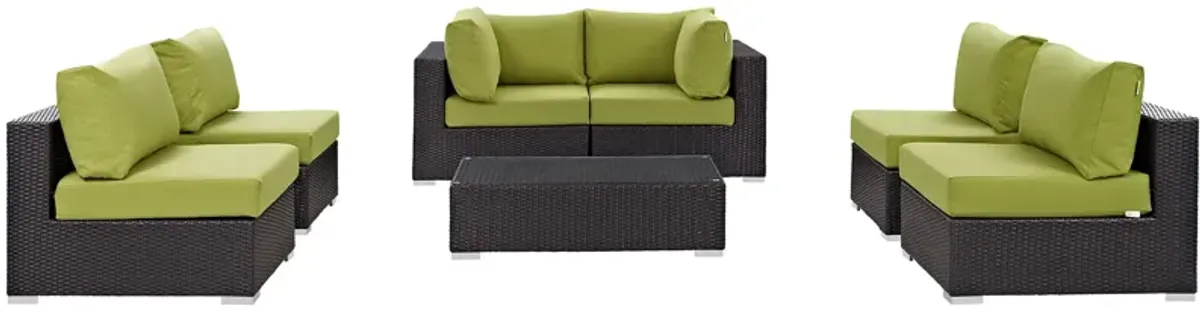 Convene 7 Piece Outdoor Patio Sectional Set