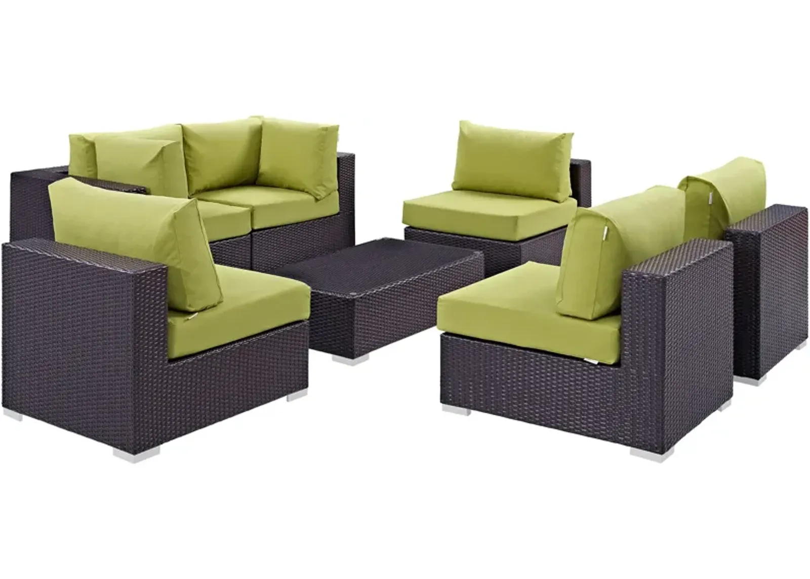 Convene 7 Piece Outdoor Patio Sectional Set