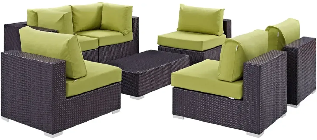 Convene 7 Piece Outdoor Patio Sectional Set