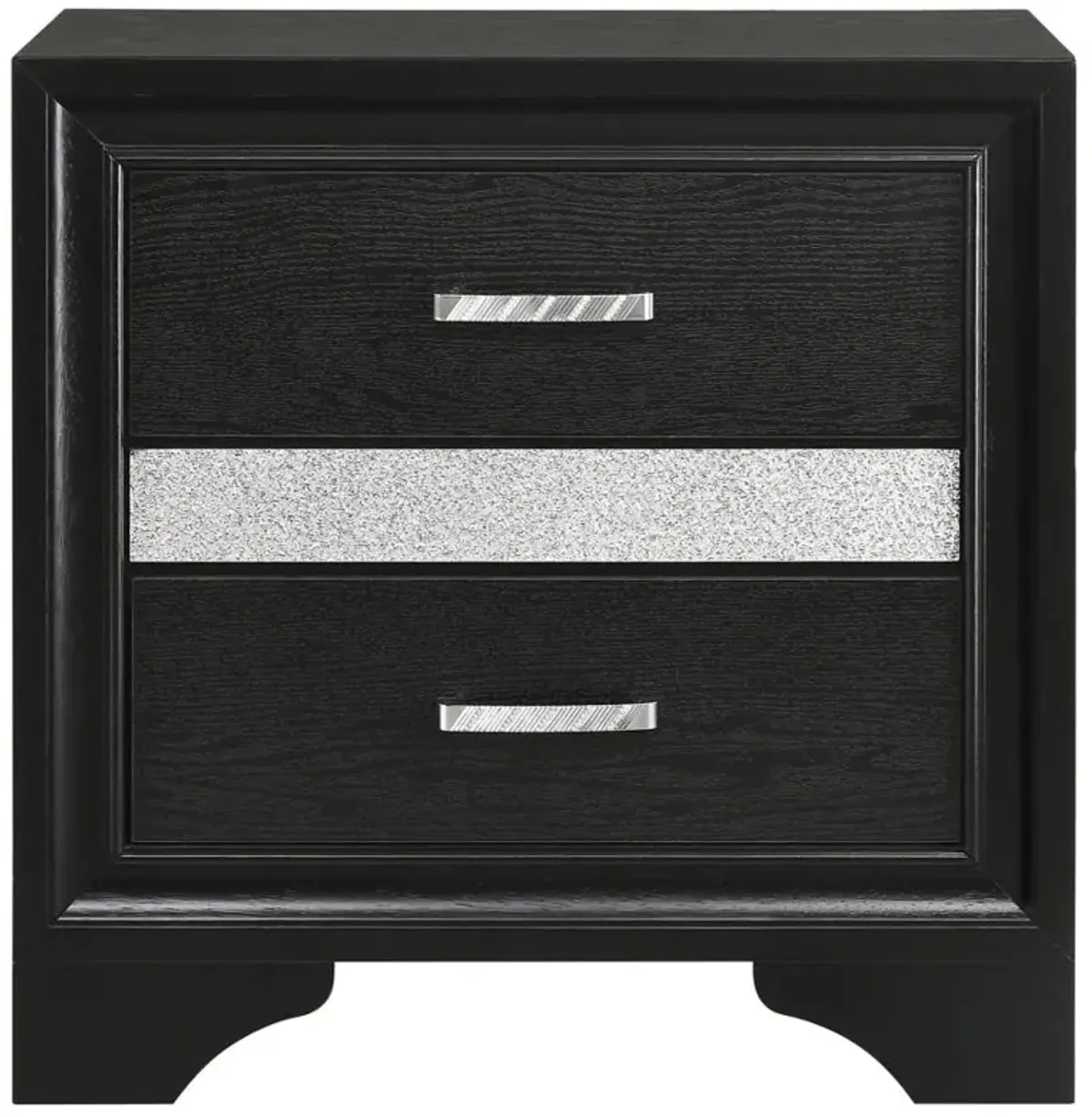 Miranda 2-drawer Nightstand Tray Black