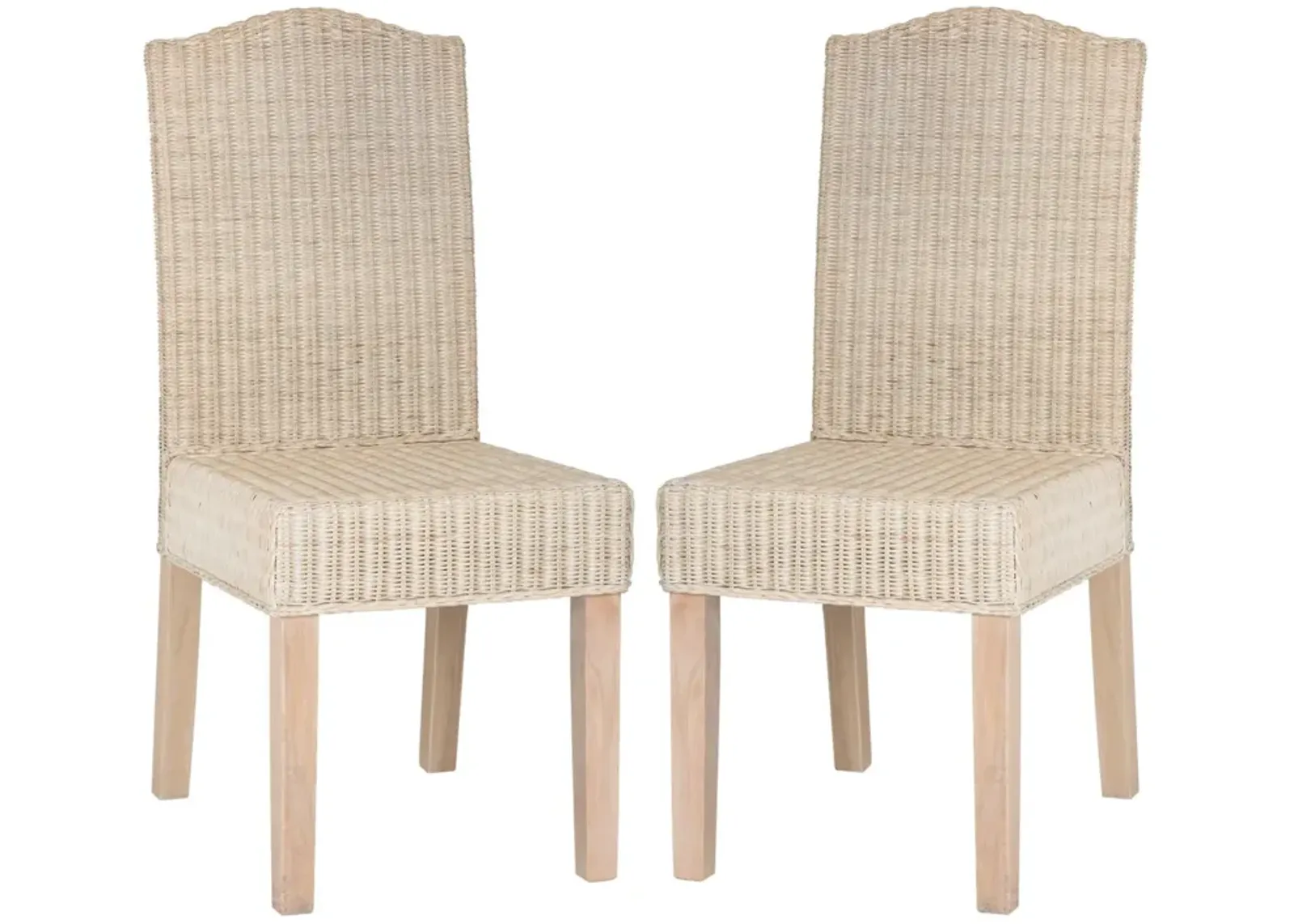 ODETTE 19''H WICKER DINING CHAIR - Set of 2