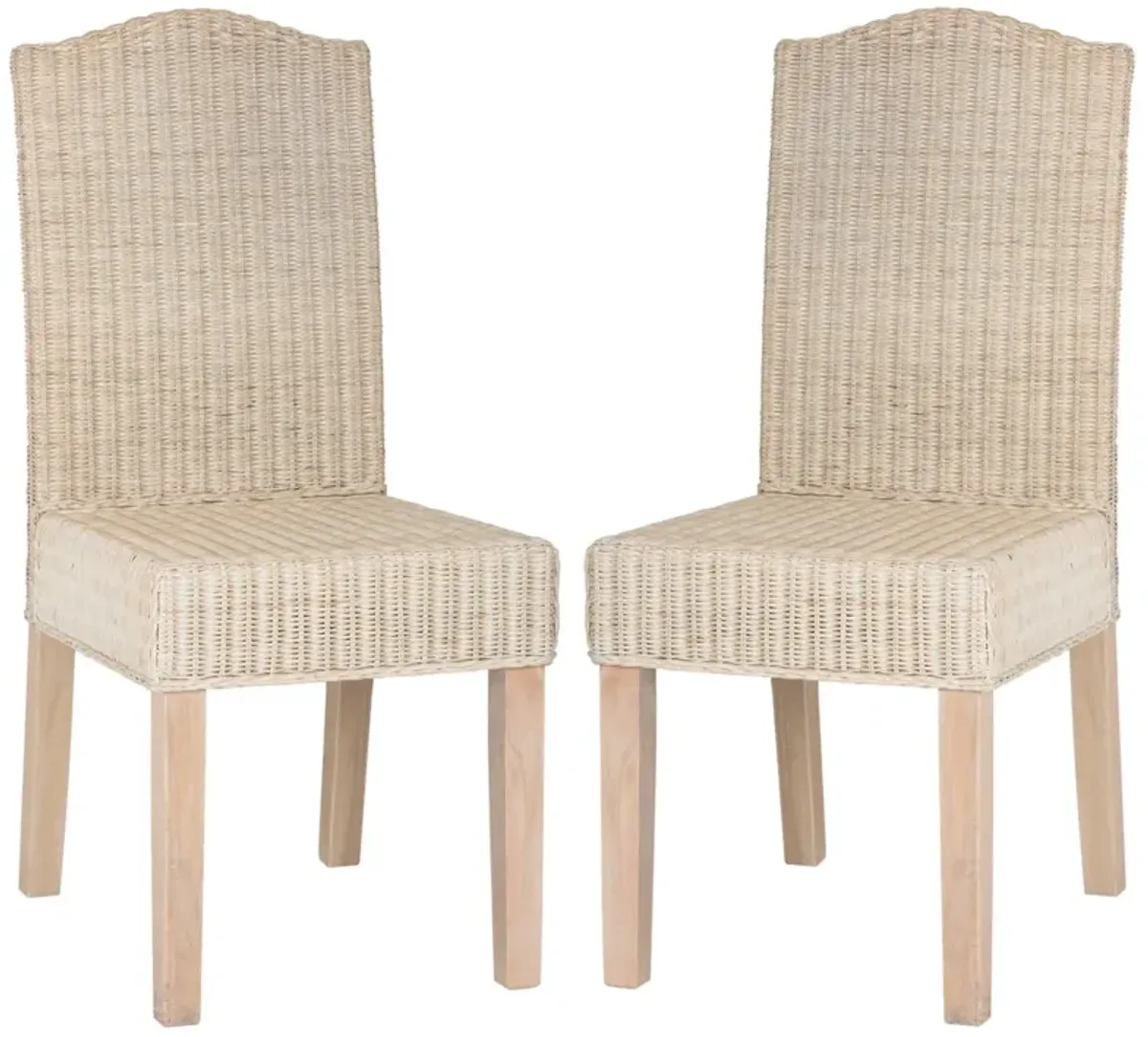 ODETTE 19''H WICKER DINING CHAIR - Set of 2