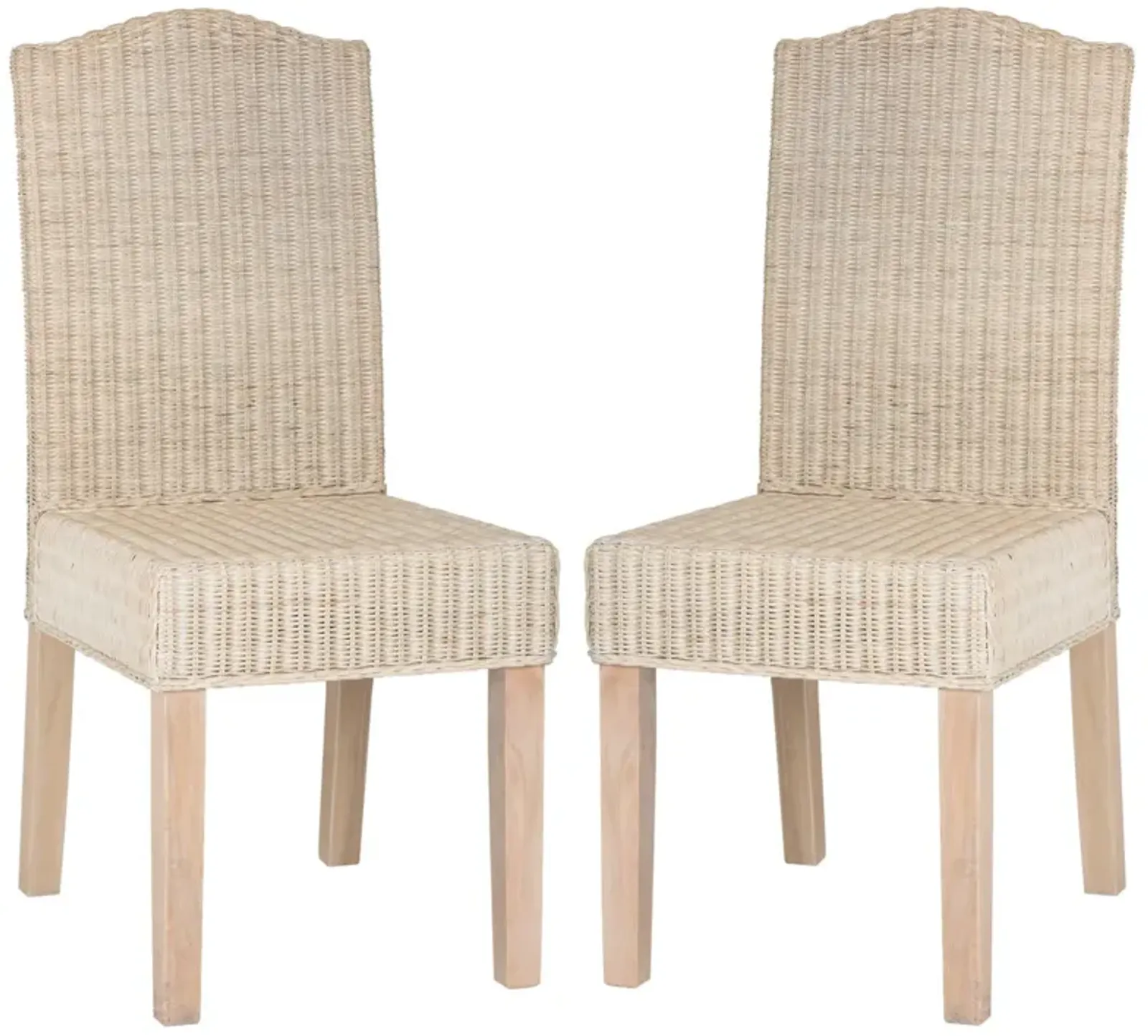 ODETTE 19''H WICKER DINING CHAIR - Set of 2