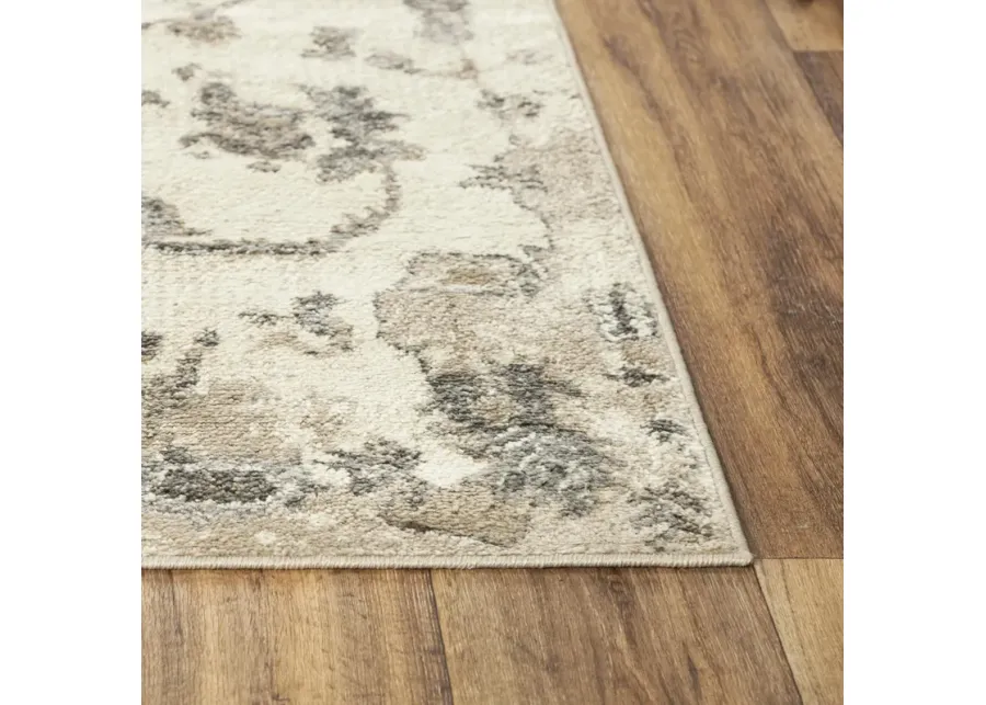 Palace Beige  Polypropylene  2'6"x7'3" Runner Rug