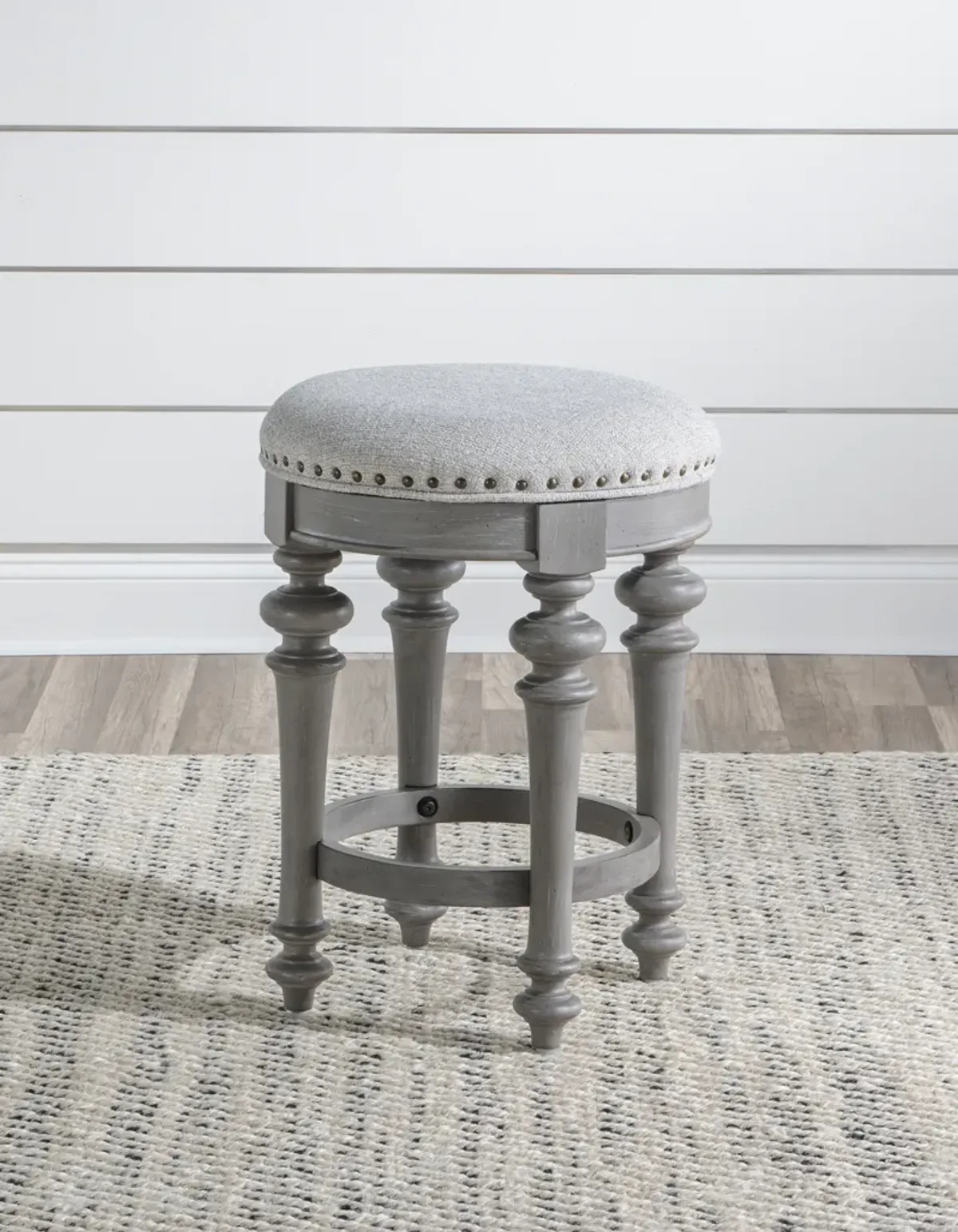 Kingston (Sandalwood Brown + Tweed Gray) Stool