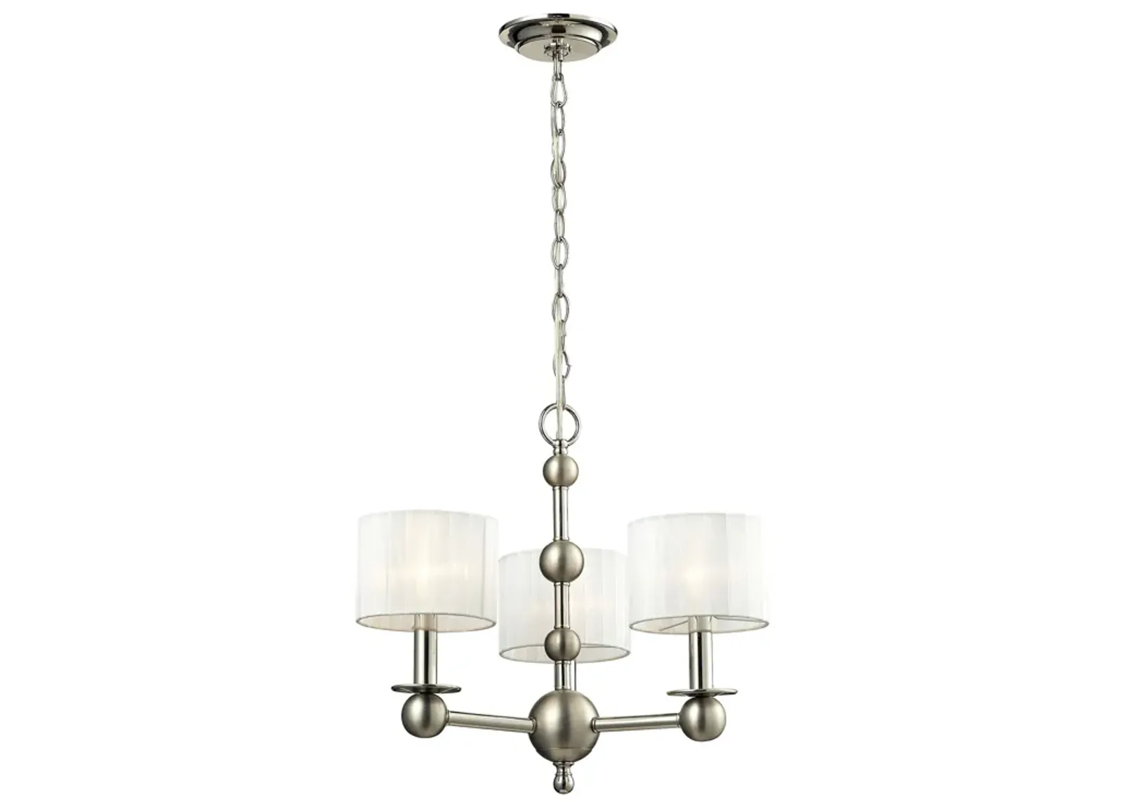 Meridian 19" Wide 3-Light Chandelier - Polished Nickel