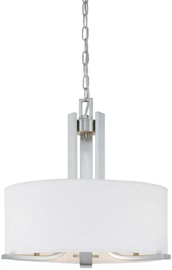 Pendenza 20" Wide 3-Light Chandelier - Brushed Nickel