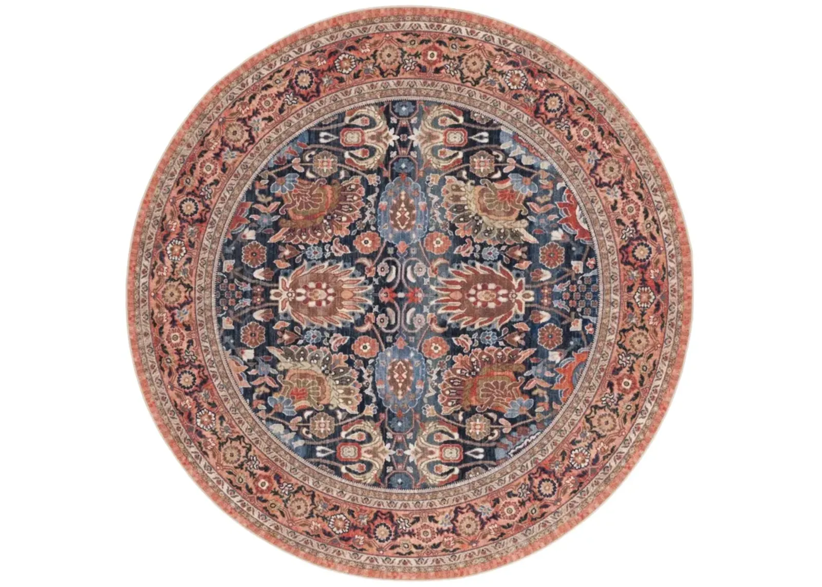 JOURNEY 103 NAVY  6'-7' x 6'-7' Round Round Rug