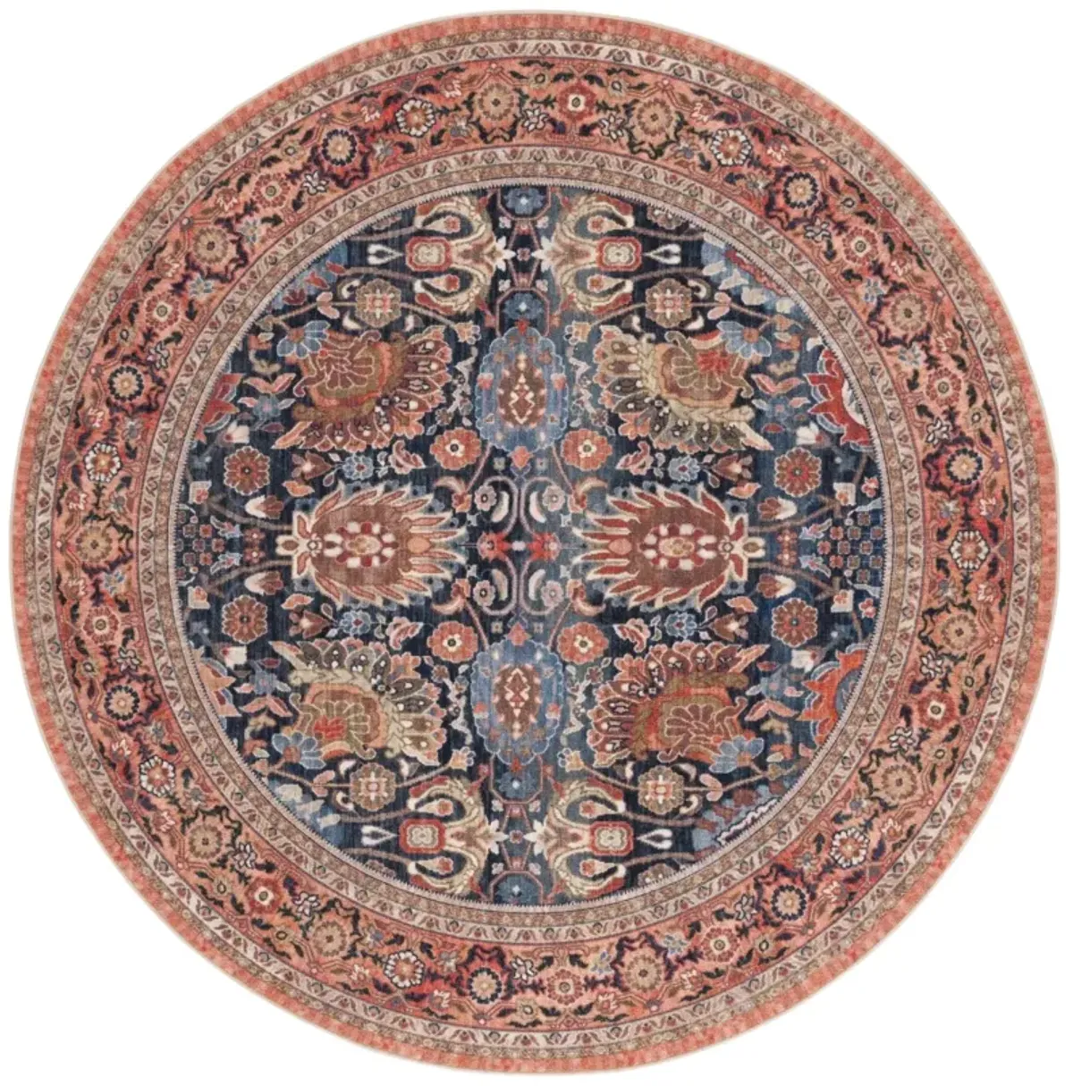 JOURNEY 103 NAVY  6'-7' x 6'-7' Round Round Rug