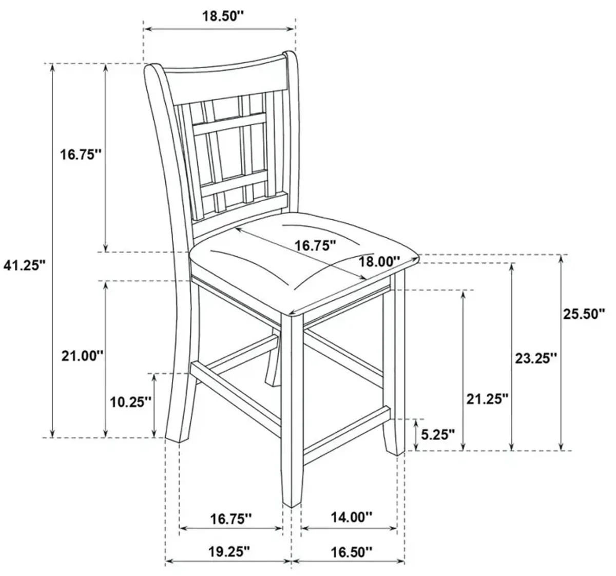 Lavon 5-piece Counter Height Dining Room Set Espresso and Black