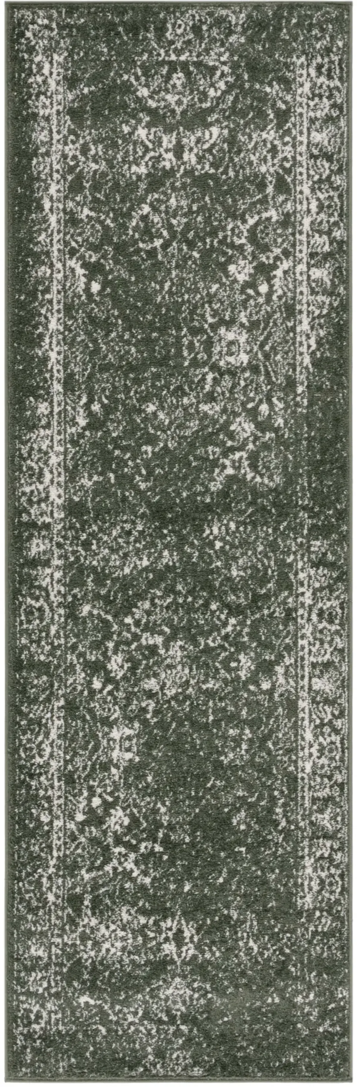 ADIRONDACK 109 DARK GREEN  2'-6' x 8' Runner Rug