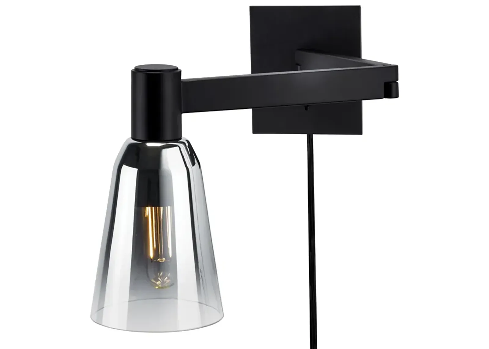 Audrey Swing Arm Wall Light - Matte Black