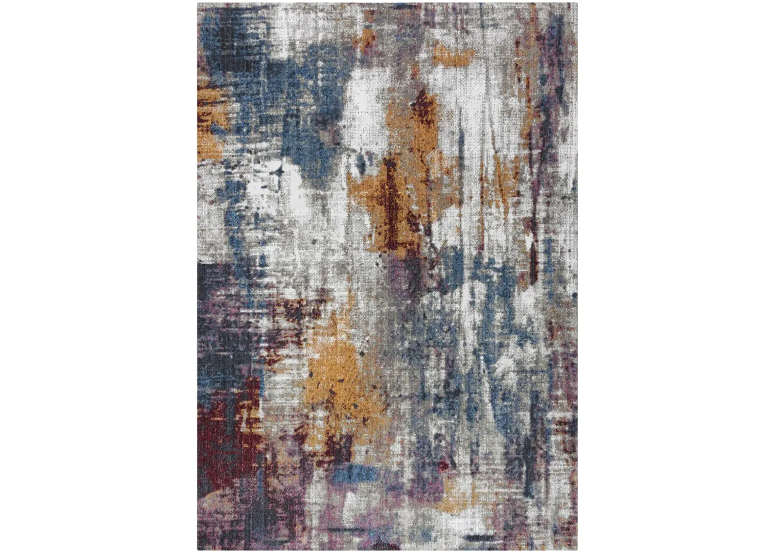 Signature Gray/Cream  Recycled Polyester 8' x 10' Rectangle Rug