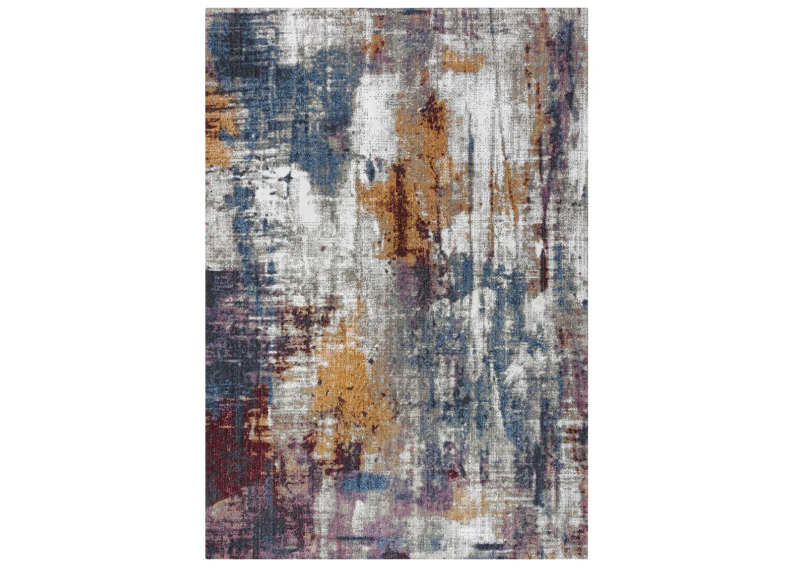 Signature Gray/Cream  Recycled Polyester 8' x 10' Rectangle Rug