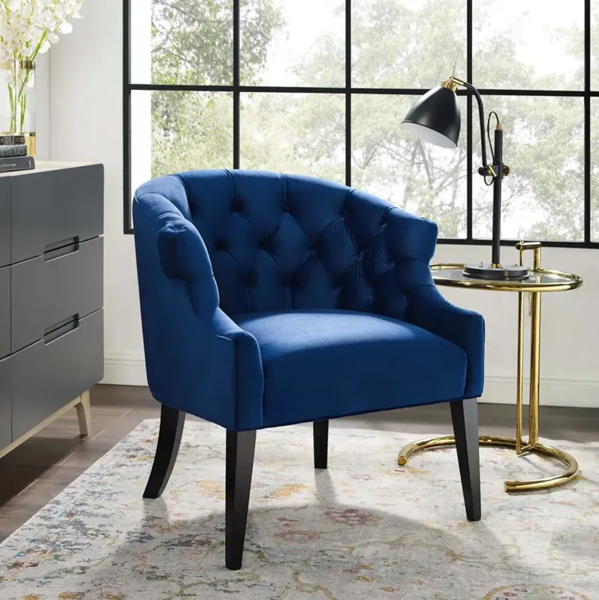 Precept Accent Performance Velvet Armchair