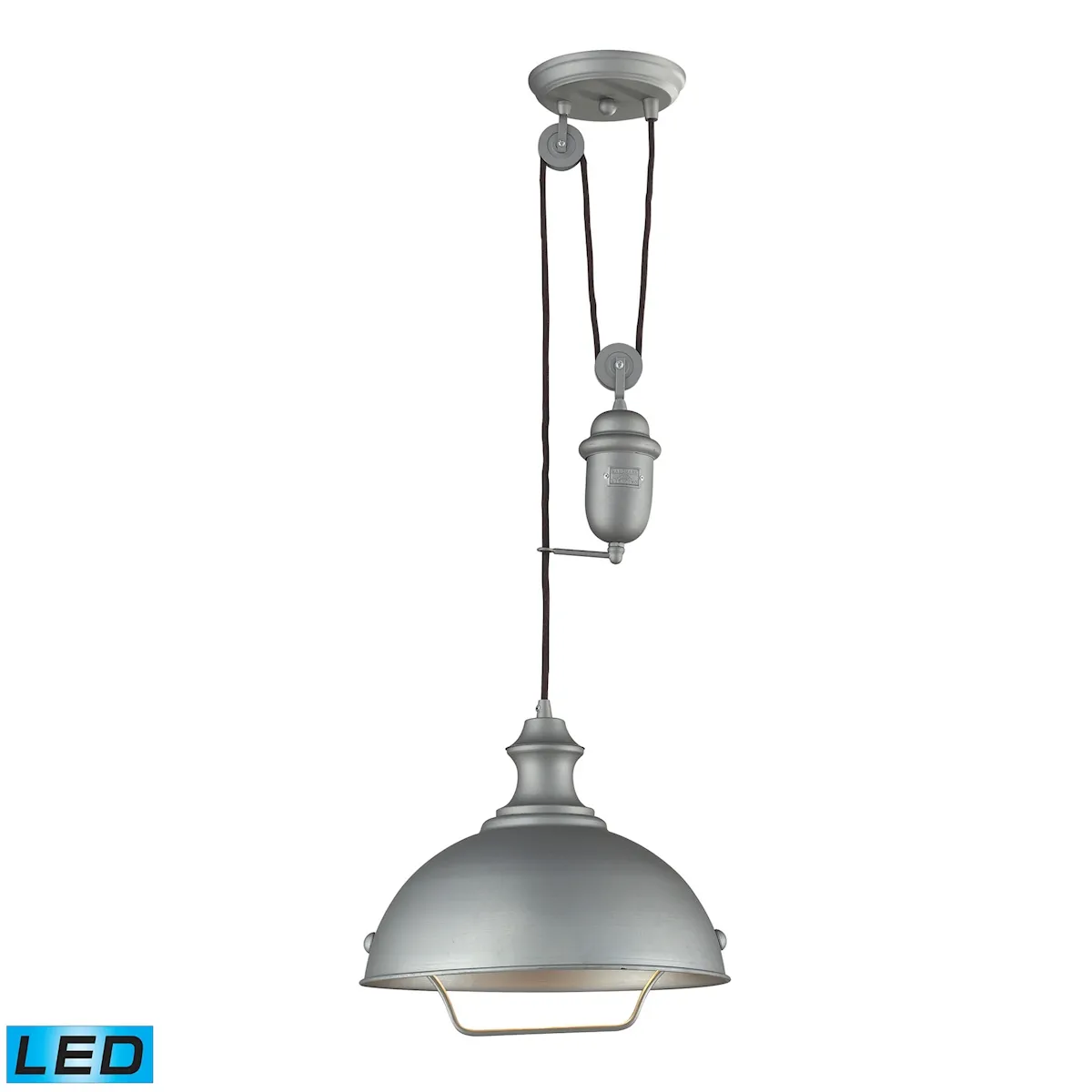 Farmhouse 14" Wide 1-Light Pendant - Aged Pewter