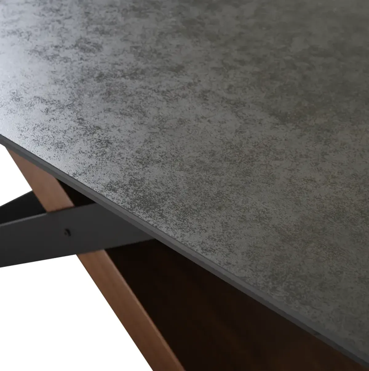 Milena Extendable Dining Table in Stone and Wood