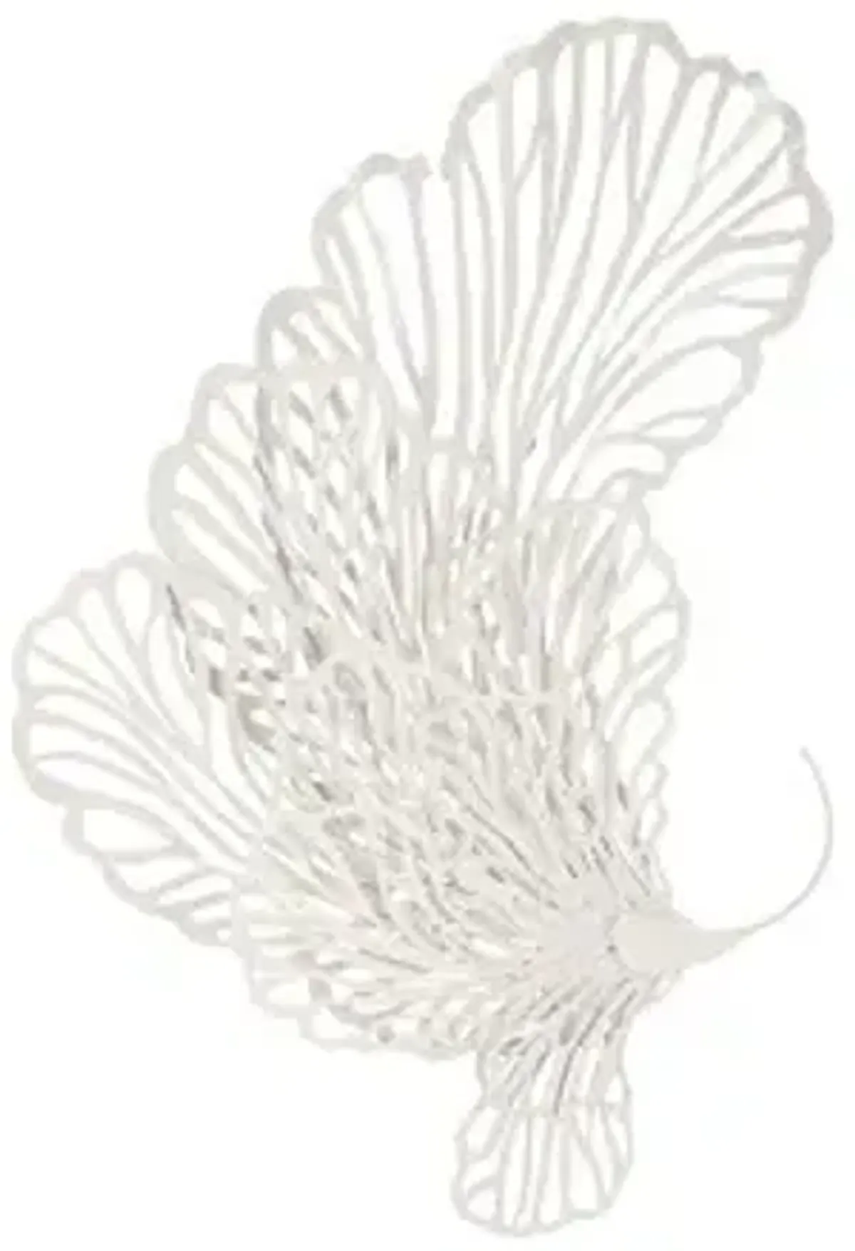 butterfly wall art, white, sm