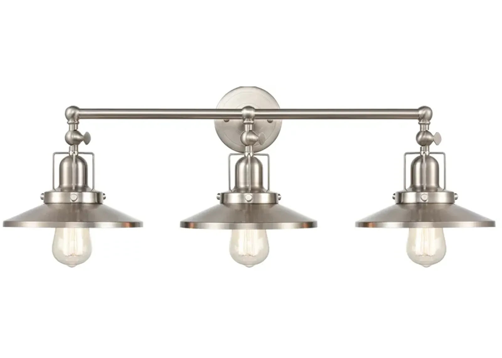 English Pub 28" Wide 3-Light Vanity Light - Satin Nickel