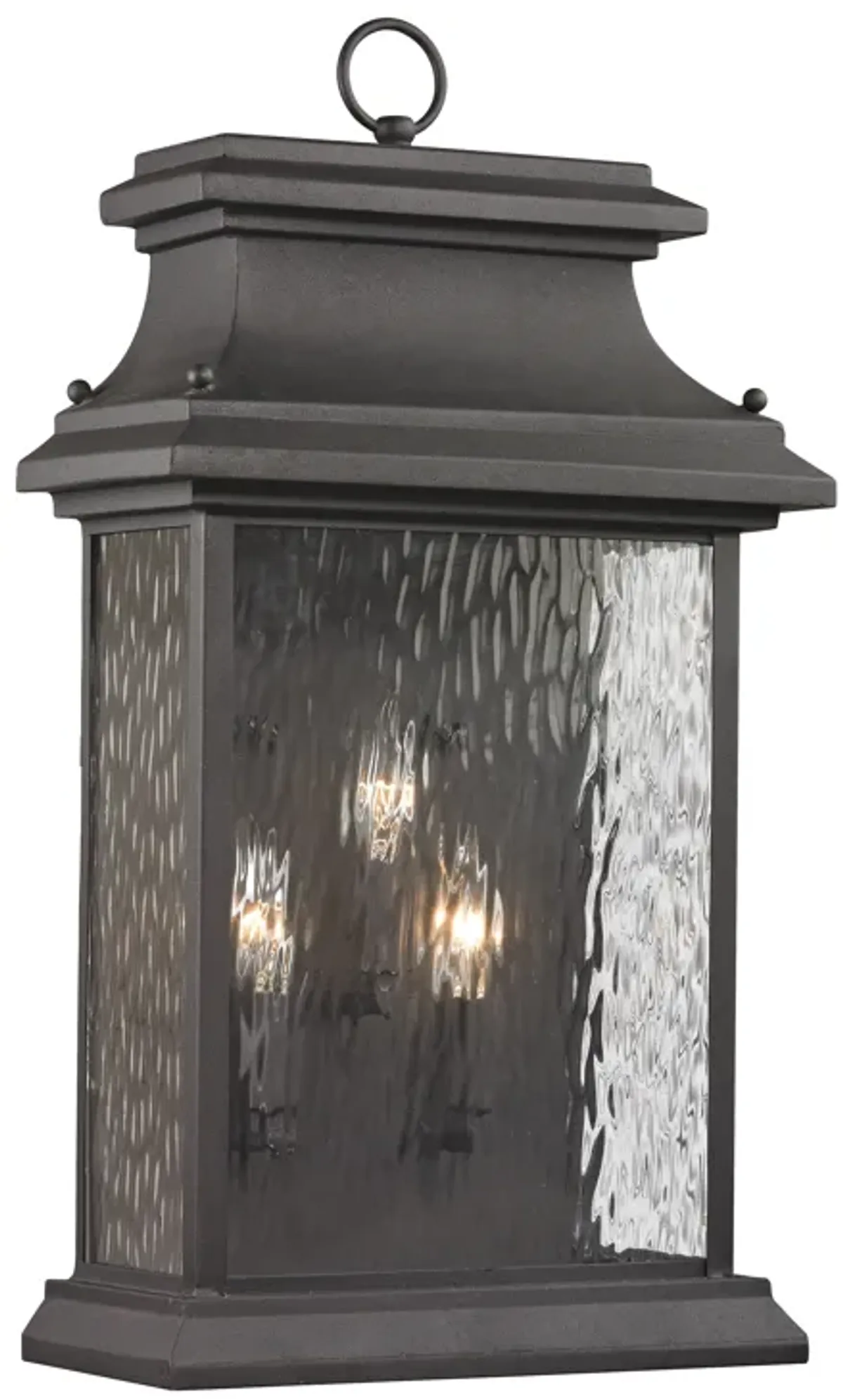 Forged Provincial 23" High 3-Light Outdoor Sconce - Charcoal