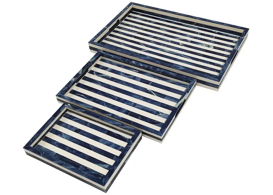 Striped Trays - Set of 3