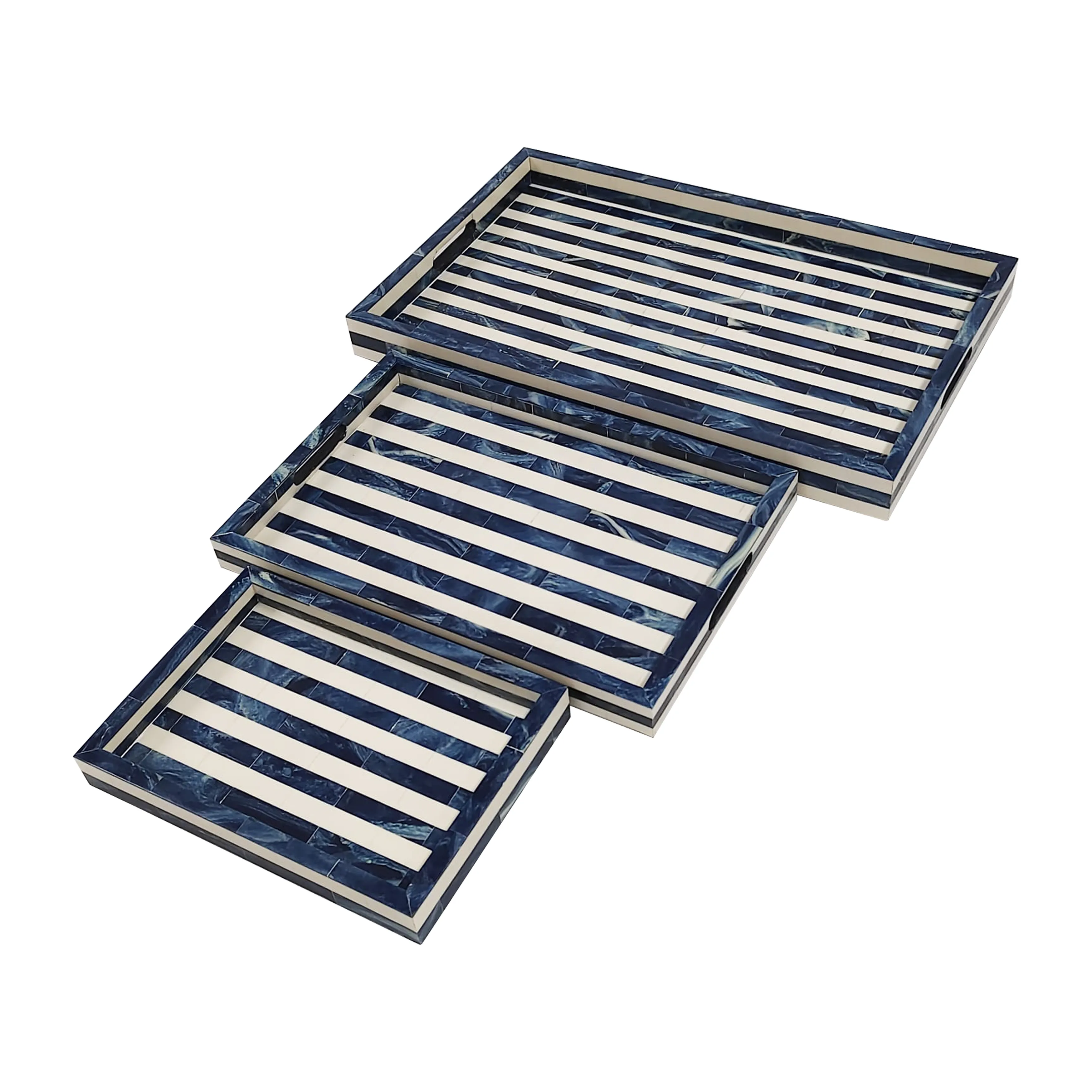 Striped Trays - Set of 3