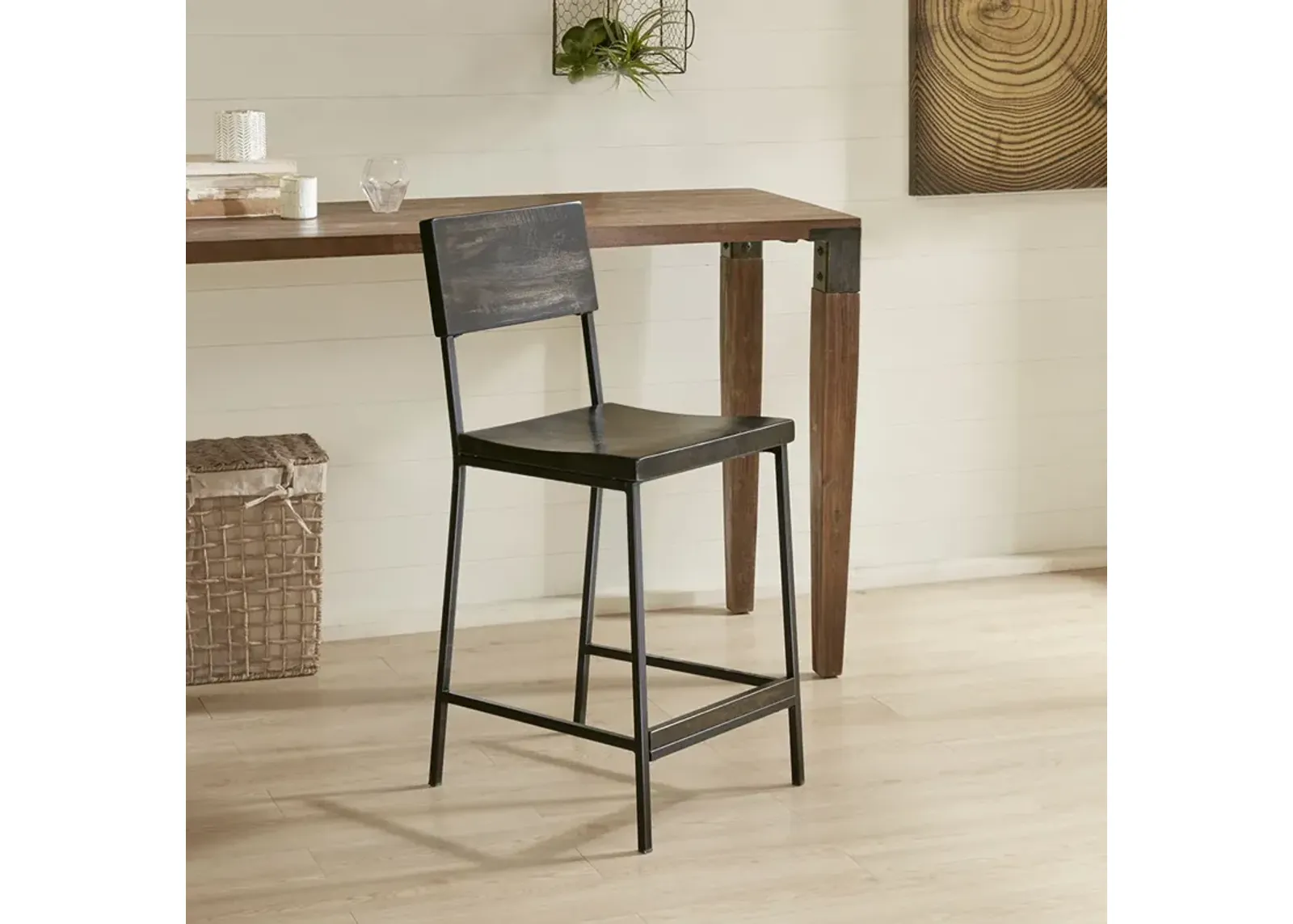 INK+IVY Tacoma Black 24" Counter stool